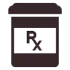 brown prescription icon