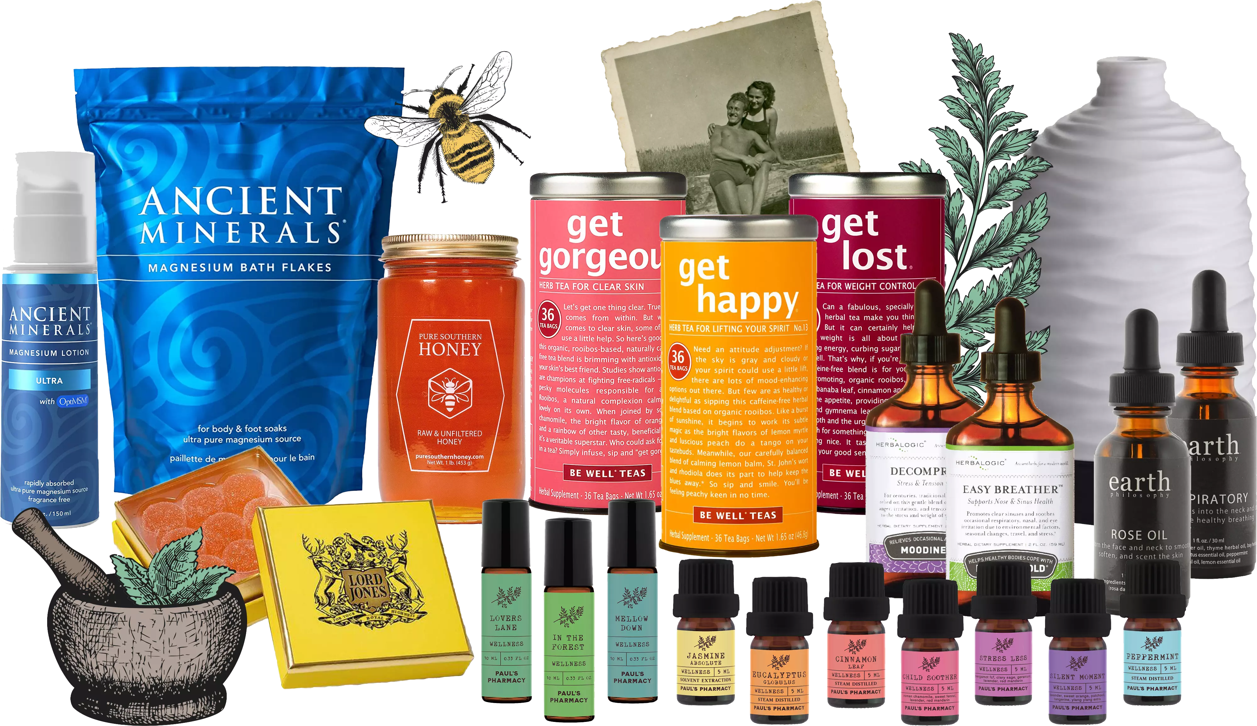 collage of Wellness products at Paul's Pharmacy