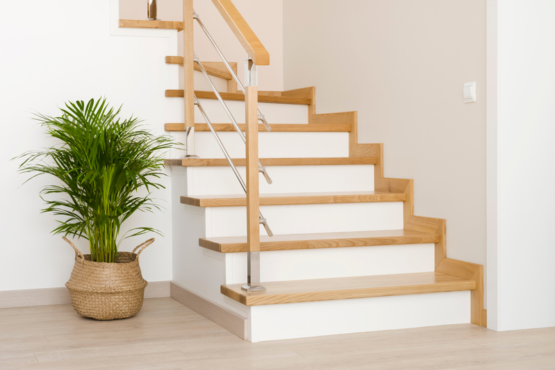 white and tan staircase